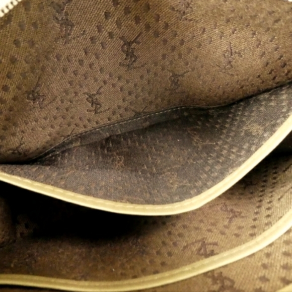 AUTHENTIC YVES SAINT LAURENT POUCH PVC/LEATHER - Picture 6 of 9